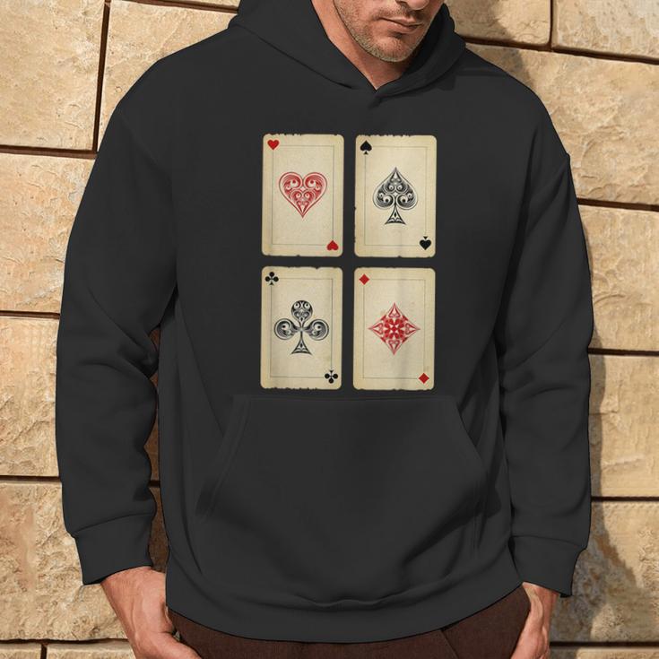 Poker Texas Hold'em Gambling Casino 4 Aces Poker Hoodie Lifestyle