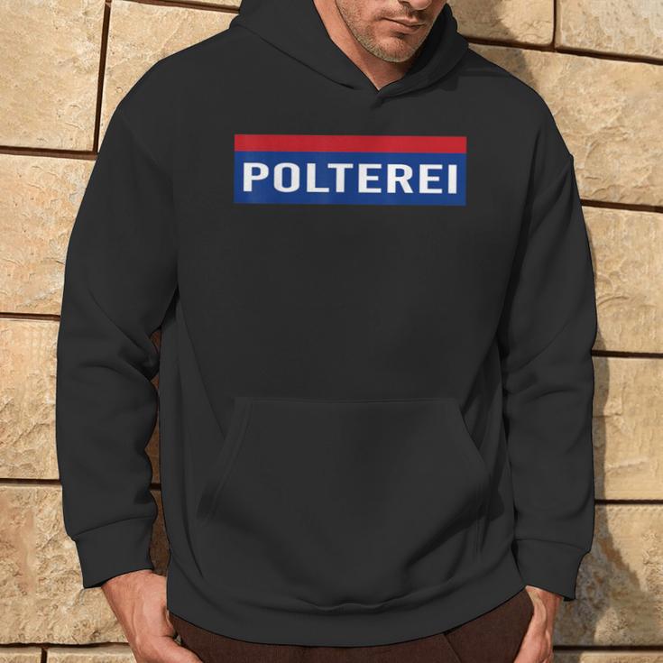 Polterei Stag Night Fun Police Black Hoodie Lebensstil