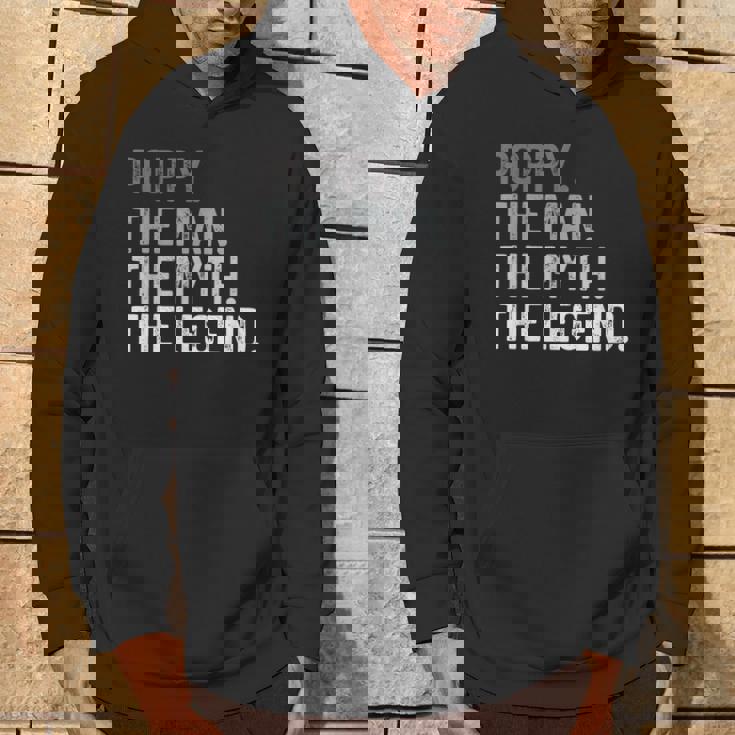 Poppy The Man The Myth The Legend Father's Day For Grandpa Hoodie Lifestyle