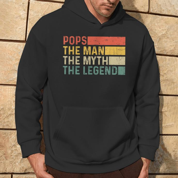 Pops The Man The Myth The Legend Vintage For Pops Hoodie Lifestyle