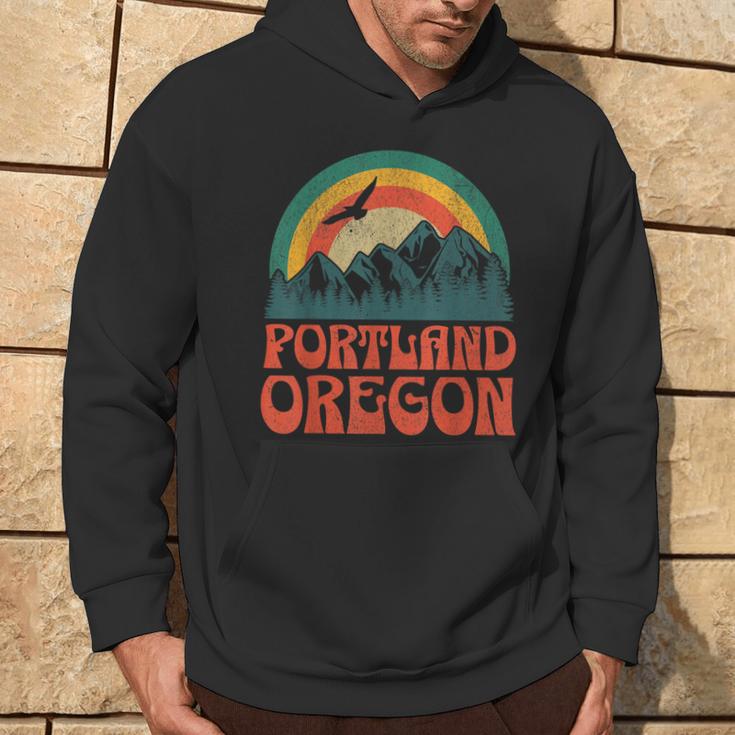 Portland Oregon Blue Hoodie Lebensstil