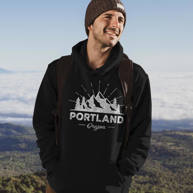 Portland Oregon OrVintage Hiking Retro Hoodie Lifestyle