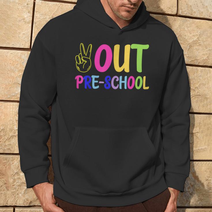 Out Pre-School Peace Sign Last Day Of School Tie Dye Hoodie Lifestyle