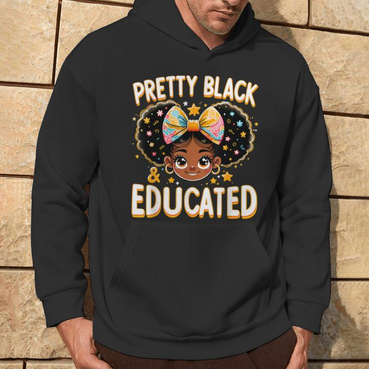 Pretty Black And Educated Black History Queen African Hoodie Lifestyle