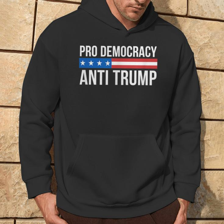 Pro Democracy Anti Trump Hoodie Lifestyle