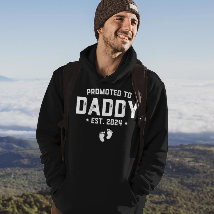 Promoted To Daddy Est 2024 Baby For New Daddy Hoodie Lifestyle