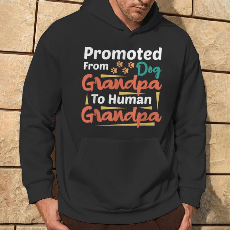 Promoted From Dog Grandpa To Human Grandpa Father's Day Hoodie Lifestyle