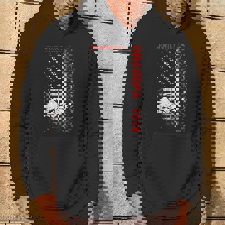 Promoted To Grandpa 2024 New First Grandpa 2024 Hoodie Lifestyle
