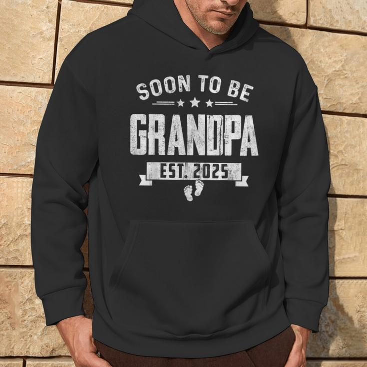 Promoted To Grandpa Est 2025 Fathers Day To New Papa Hoodie Lifestyle