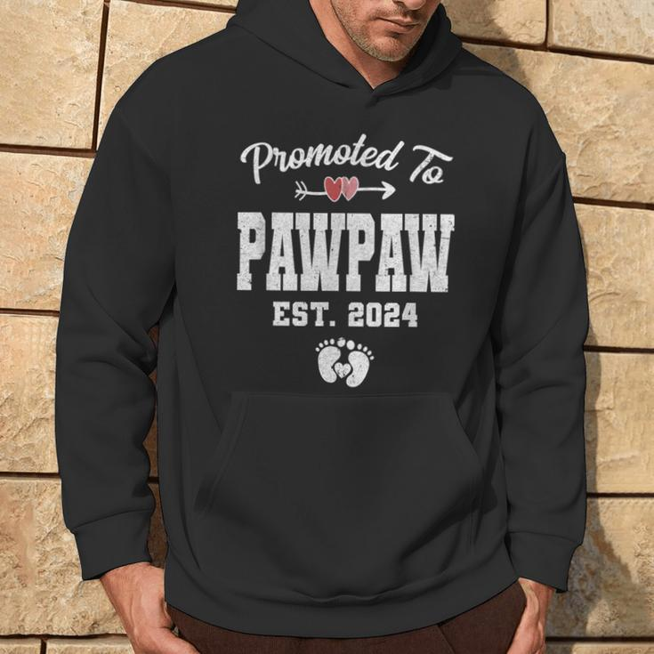 Promoted To Pawpaw Est 2024 First Time Fathers Day Hoodie Lifestyle