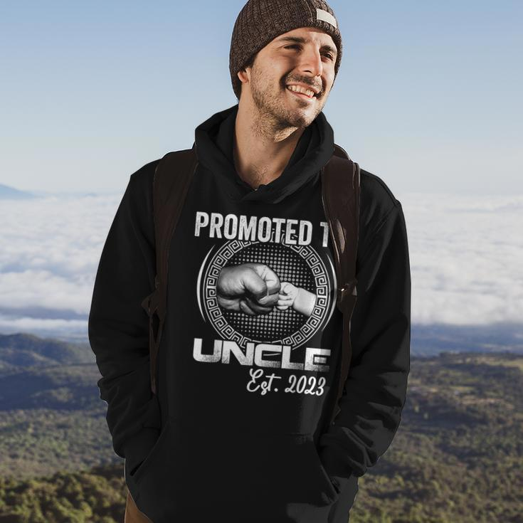 Promoted To Uncle 2023 First Time Fathers Day New Uncle Hoodie Lifestyle
