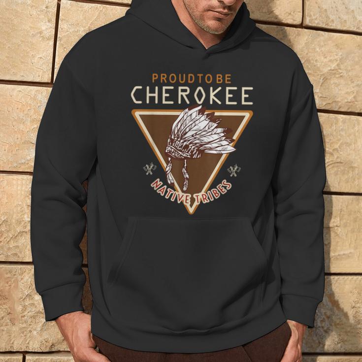 Proud To Be Cherokee Native American Pride Headdress Hoodie Lifestyle