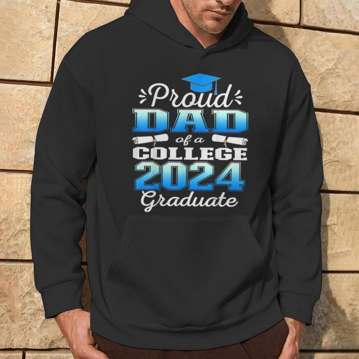 Proud Dad Of 2024 College Graduate Family 24 Graduation Hoodie Lifestyle