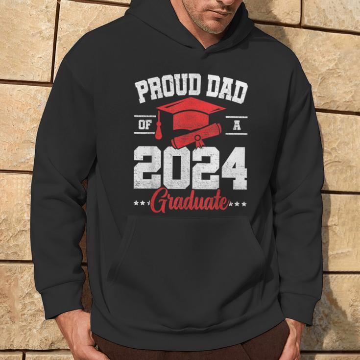 Proud Dad Of A Class Of 2024 Graduate Senior Graduation Hoodie Lifestyle