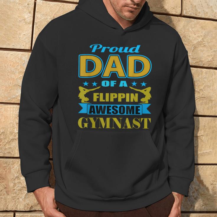 Proud Dad Of A Flippin Awesome Gymnast Gymnastics Dad Hoodie Lifestyle