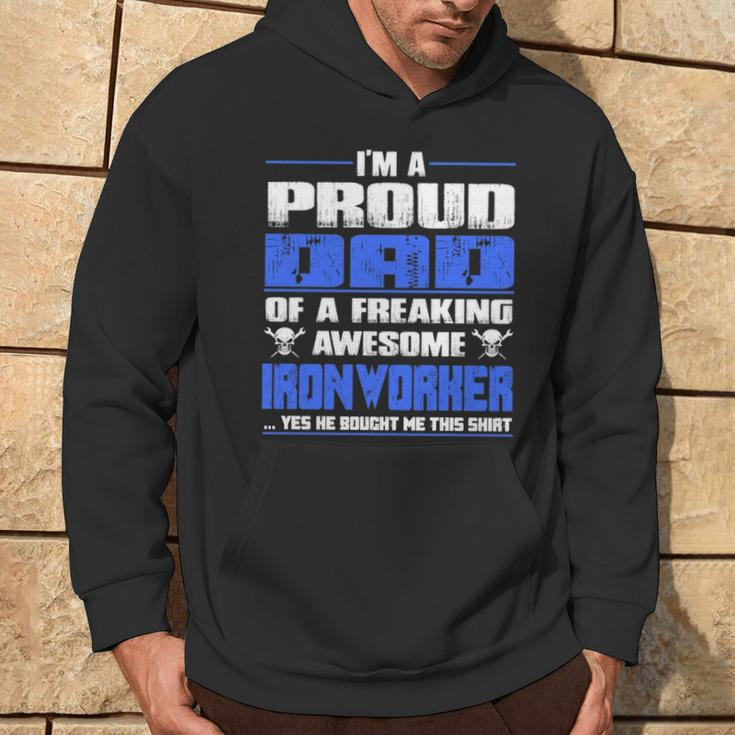 Proud Dad Of A Freaking Awesome Ironworker Hoodie Lifestyle