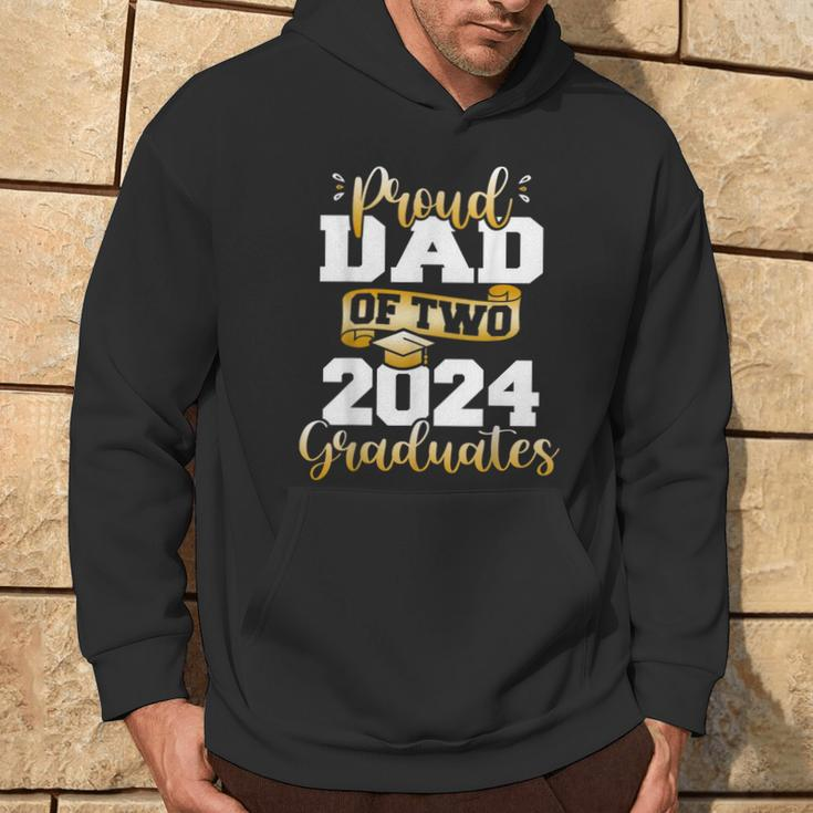 Proud Dad Of Two 2024 Graduates Class Of 24 Senior Hoodie Lifestyle