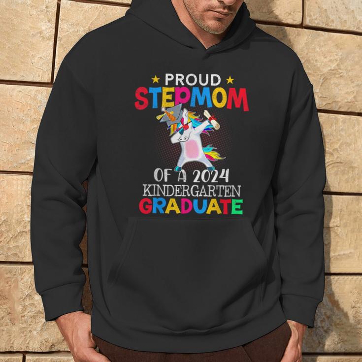 Proud Stepmom Of A 2024 Kindergarten Graduate Unicorn Dab Hoodie Lifestyle