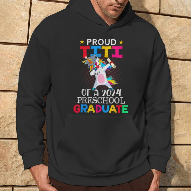 Proud Titi Of A 2024 Preschool Graduate Unicorn Dabbing Hoodie Lifestyle