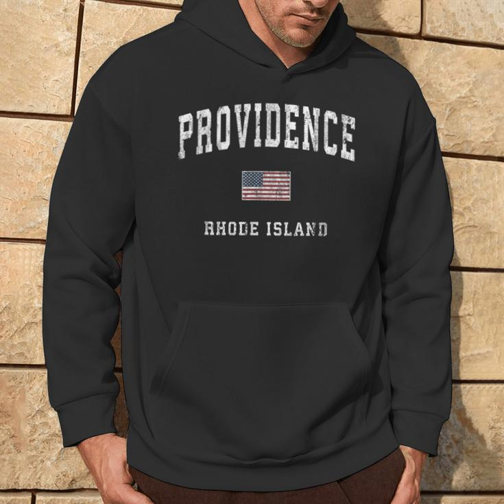 Providence Rhode Island Ri Vintage American Flag Sports Hoodie Lifestyle