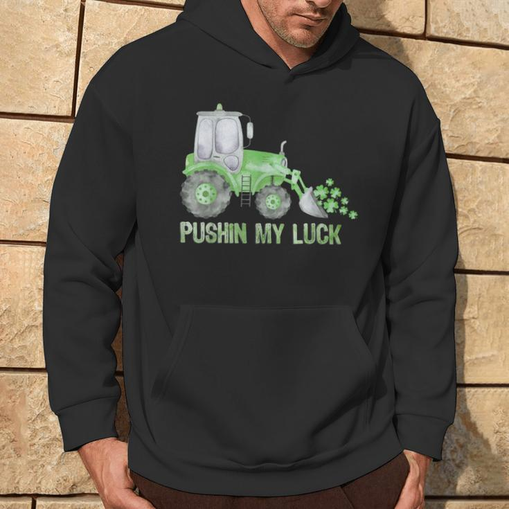 Pushing My Luck Construction Worker St Patrick's Day Boys Hoodie Lifestyle