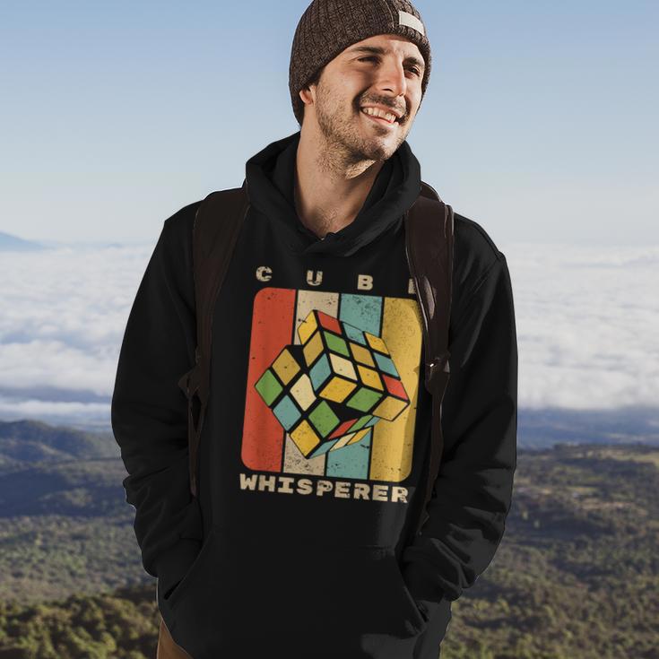 Puzzle Cube Whisperer Vintage Speed Cubing Youth Math Hoodie Lifestyle