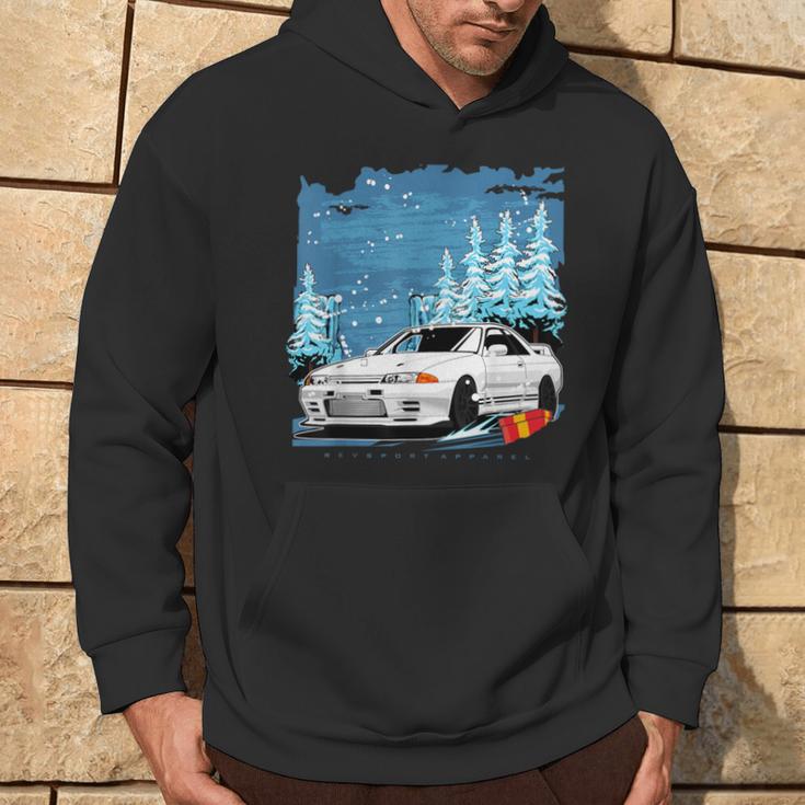 R33 Skyline Jdm Car WinterChristmas Theme Hoodie Lifestyle