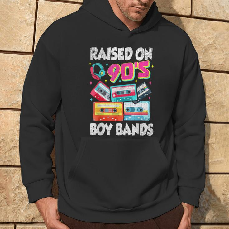 Raised On 90S Boy Bands Cassette Tape Retro Hoodie Lifestyle