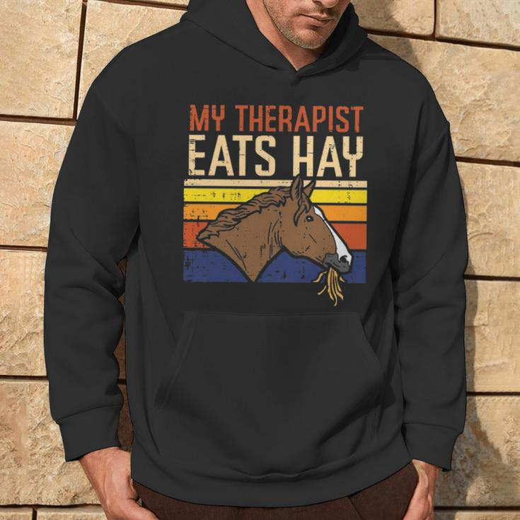 My Therapist Eats Hay Horse Riding Equestrian Men Women Kids Hoodie Lifestyle
