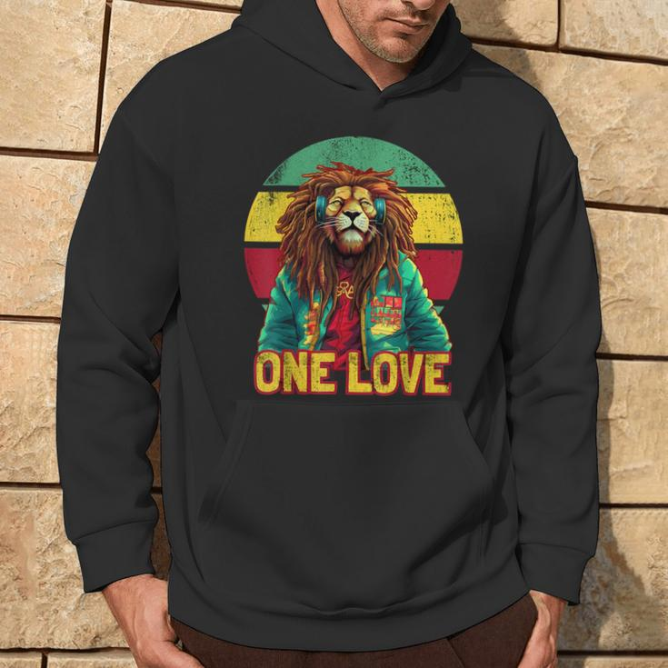 Rasta Lion Reggae Music One Love Graphic Hoodie Lifestyle