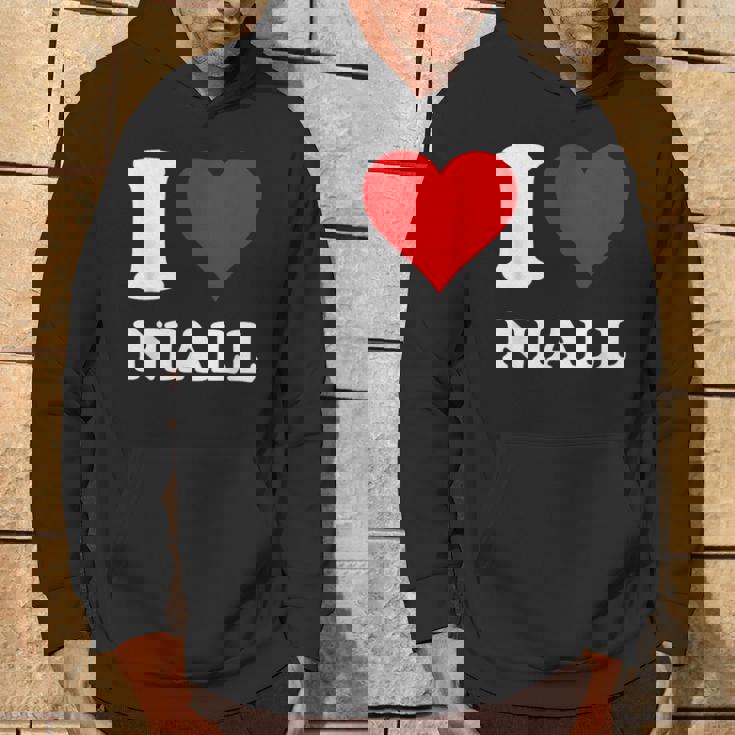 Red Heart I Love Niall Hoodie Lifestyle