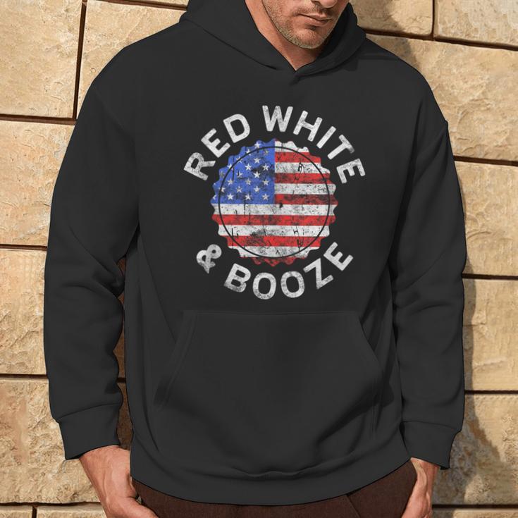 Red White And Booze Drinking 4Th Of July Hoodie Lifestyle