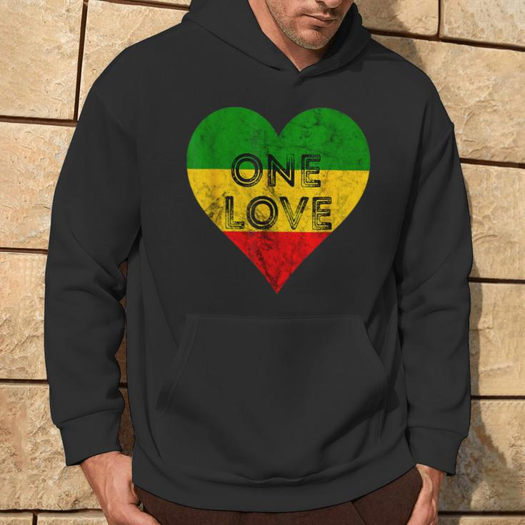 Reggae Heart One Love Rasta Reggae Music Rastafarian Jamaica Hoodie Lifestyle