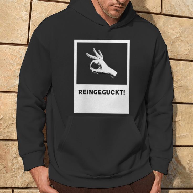 Reingeguckt Hand Finger Circle Hoodie Lebensstil