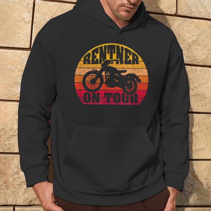 Rentner On Tourintage Motorcycle Biker Hoodie Lebensstil