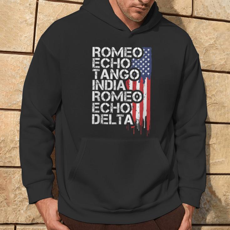 Retired Phonetic Alphabet Code Military Retirement Hoodie Lifestyle