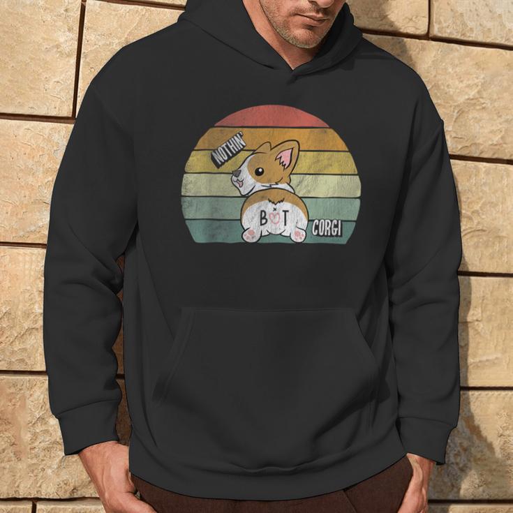 Retro Corgi Butt Nothing But Corgi Dog Lover Vintage Hoodie Lifestyle