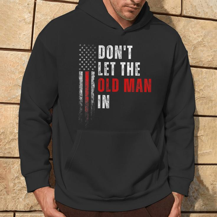 Retro Don't Let The Old Man In Vintage American Flag Hoodie Lifestyle