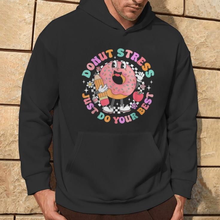 Retro Donut Stress Just Do Your Best Staar Testing Hoodie Lifestyle