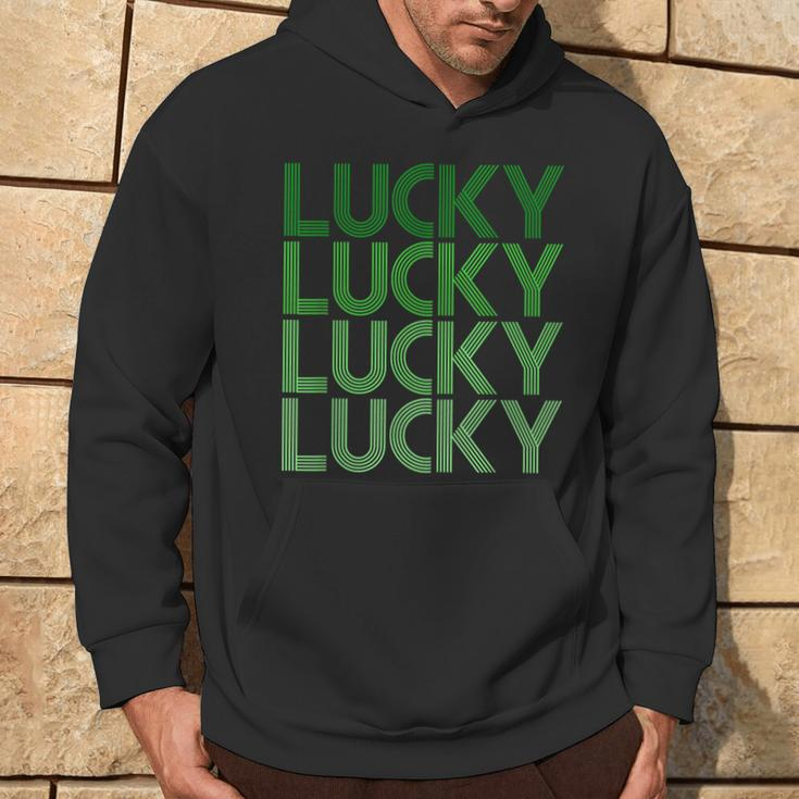 Retro Green Lucky For St Particks Day Hoodie Lifestyle