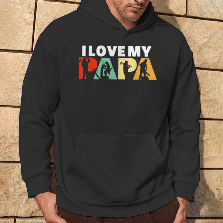 Retro Ich Liebe Meinen Papa Holzfälleraterater Kapuzenpullover Lebensstil