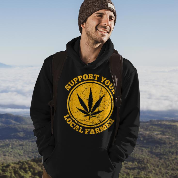 Retro Marijuana Support Your Local Farmer Cannabis Weed 2023 Hoodie Lifestyle