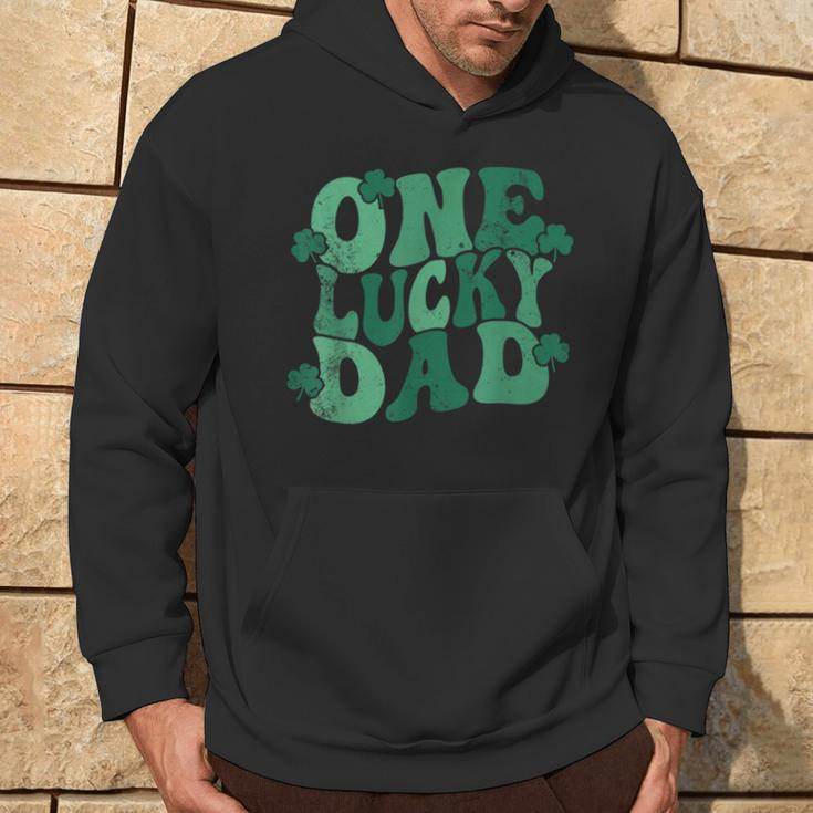 Retro One Lucky Dad St Patrick's Day Dad One Lucky Daddy Hoodie Lifestyle