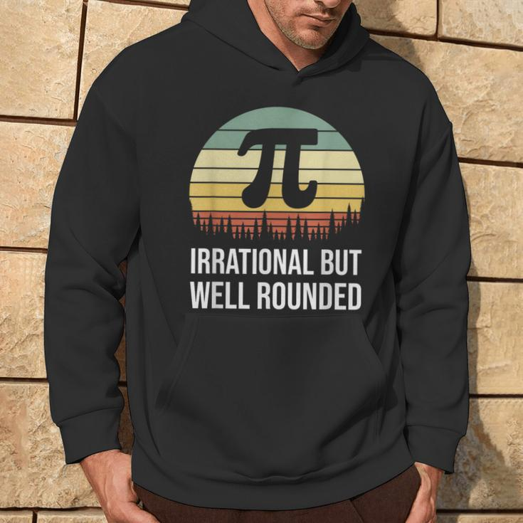 Retro Pi Day Irrational But Well Rounded Math Teacher Hoodie Lifestyle
