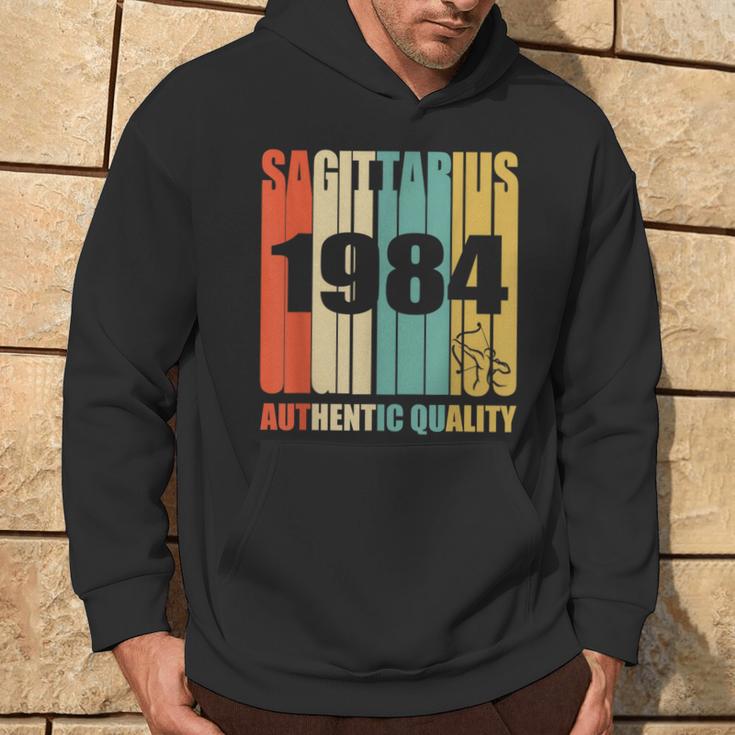 Retro Sagittarius 1984 Vintage 34Th Birthday Hoodie Lifestyle