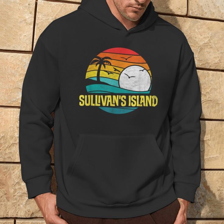 Retro Sullivan's Island Beach Sun & Surf Eighties Graphic Hoodie Lifestyle