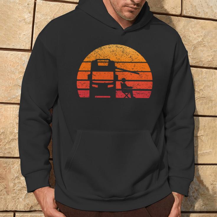 Retro Sunset Rv Camper Motorhome Vintage Hoodie Lifestyle