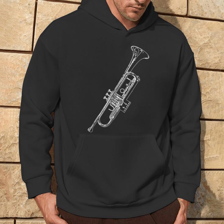 Retro Trumpet Sketch For Trumpet Hoodie Lebensstil