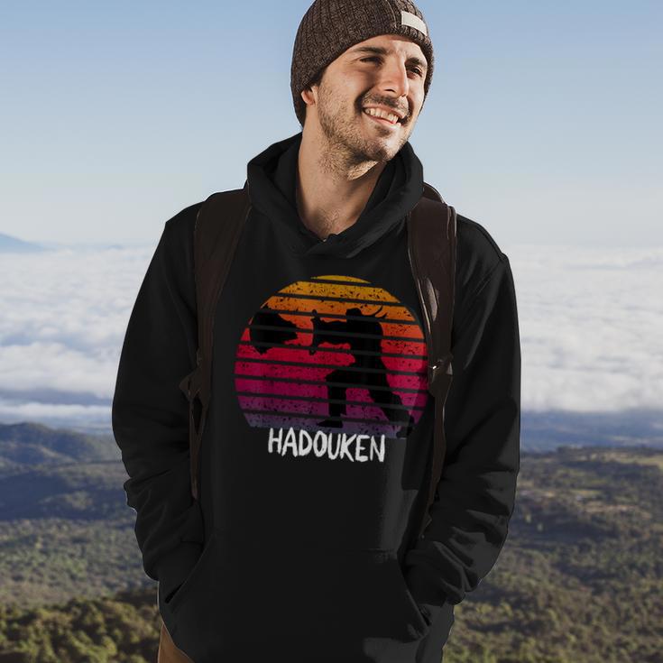 Retro Vintage Hadouken Fighter Hoodie Lifestyle