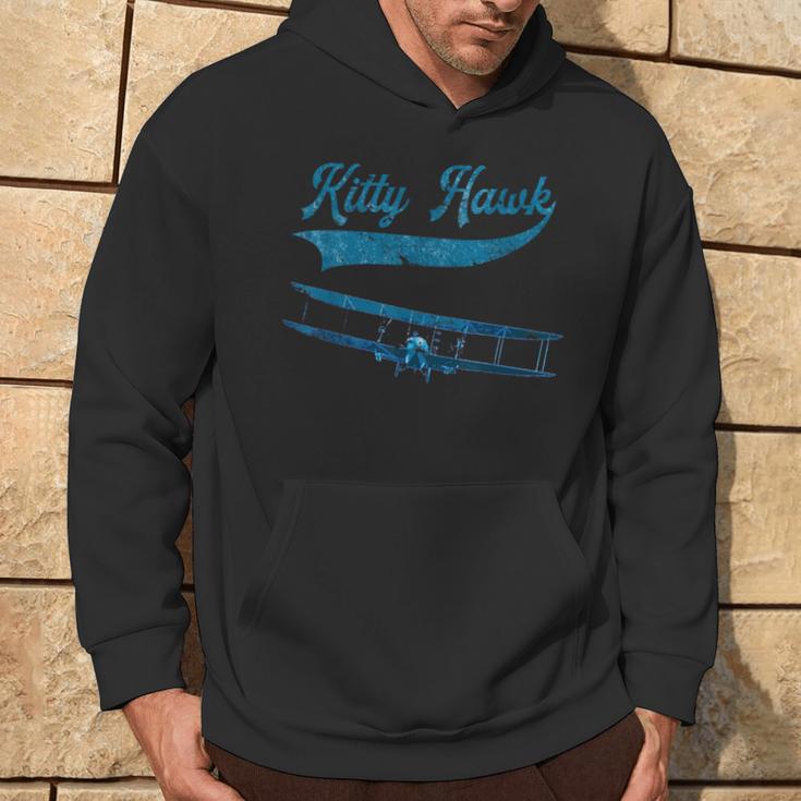 Retro Vintage Kitty Hawk North Carolina Airplane Beach Sport Hoodie Lifestyle